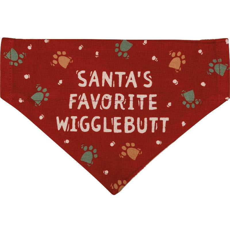 Christmas Reversible Dog Bandana "Cookie Tester" / "Wigglebutt"