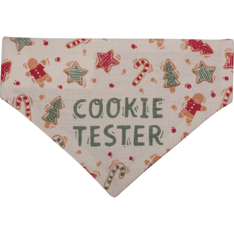 Christmas Reversible Dog Bandana "Cookie Tester" / "Wigglebutt"