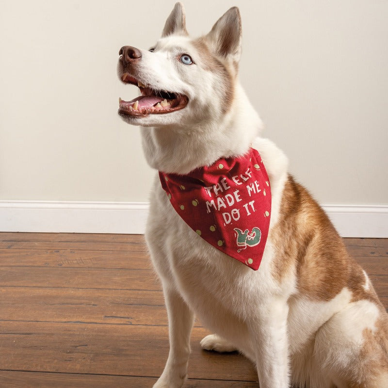 Christmas Reversible Dog Bandana "Elf" / "Cookie Bake"
