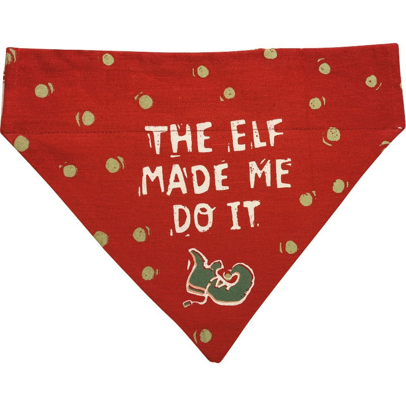 Christmas Reversible Dog Bandana "Elf" / "Cookie Bake"