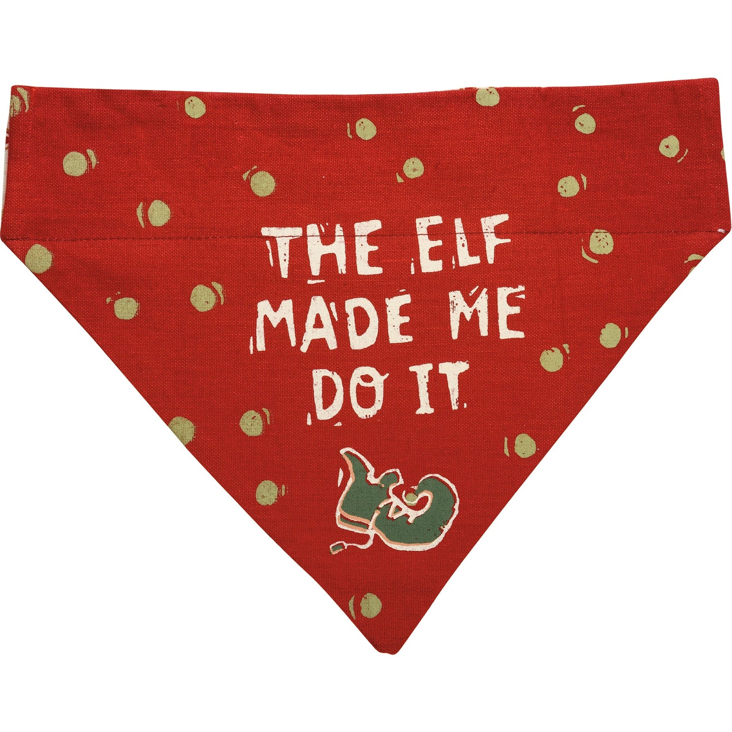 Christmas Reversible Dog Bandana "Elf" / "Cookie Bake"