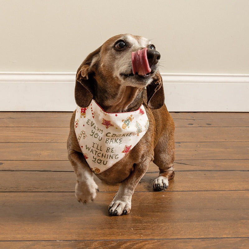 Christmas Reversible Dog Bandana "Elf" / "Cookie Bake"