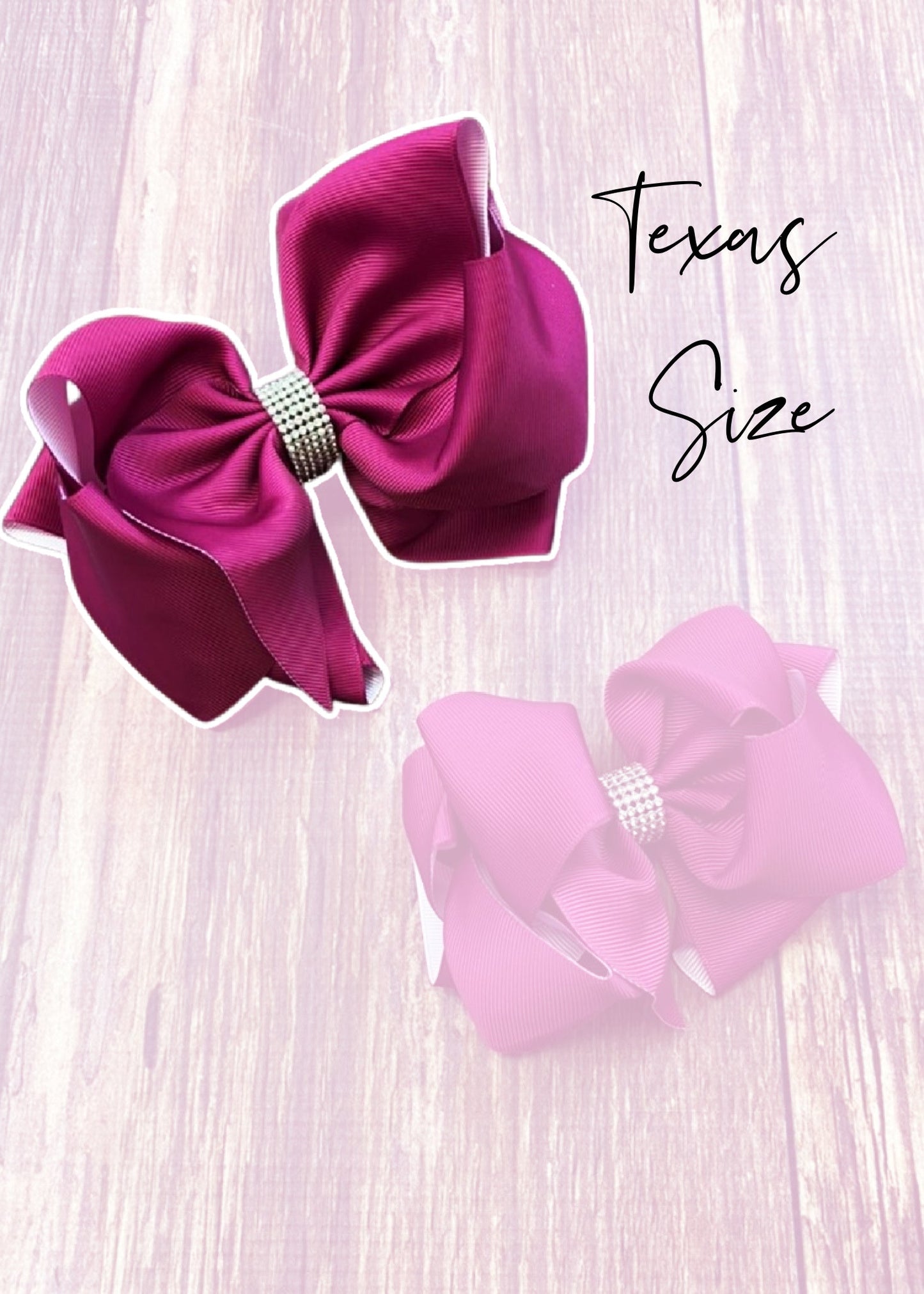 Plum Rhinestone Center Knot Hair Bows (2 Size Options!)