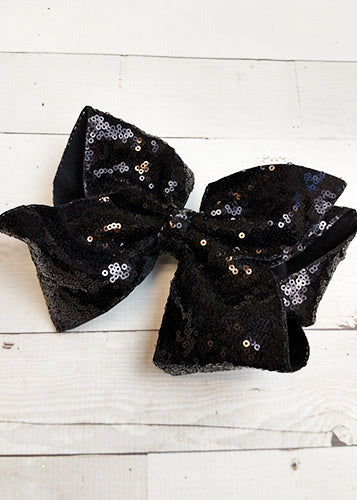 Sequin Texas Size Hair Bows - Alligator Clip - 6.5"