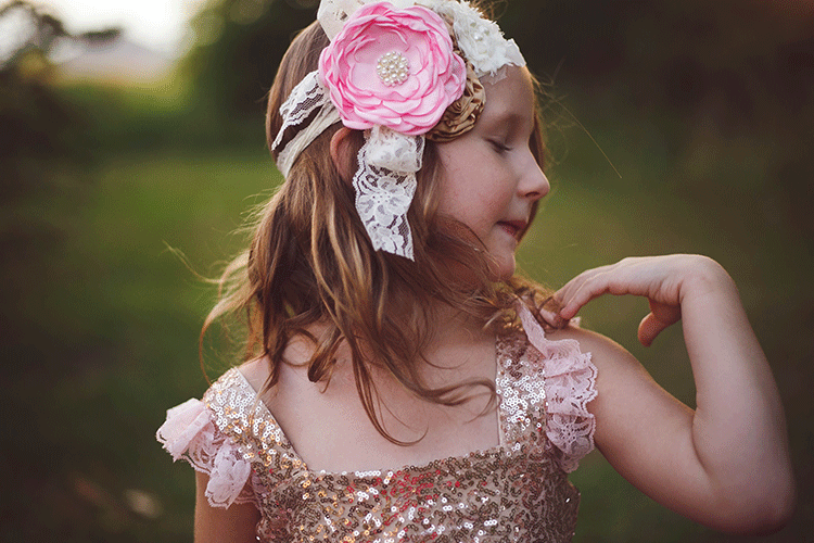 Southern Romance Flowers & Lace Bow Headband