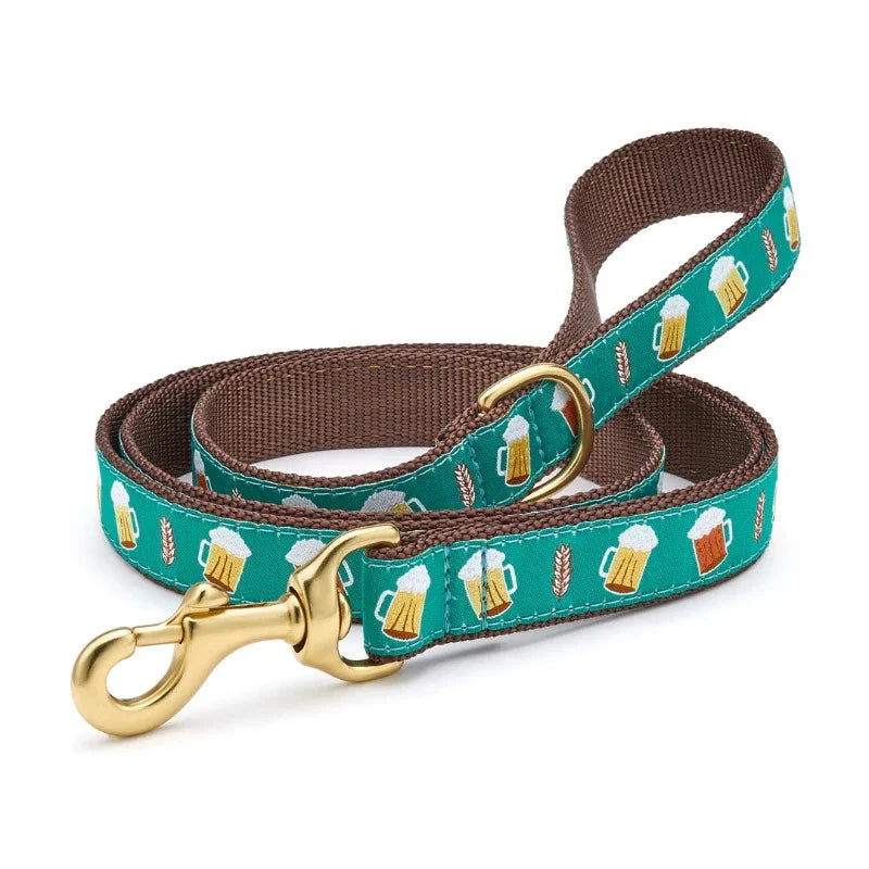 Up Country Beer Dog Collar & Leash Matching Set