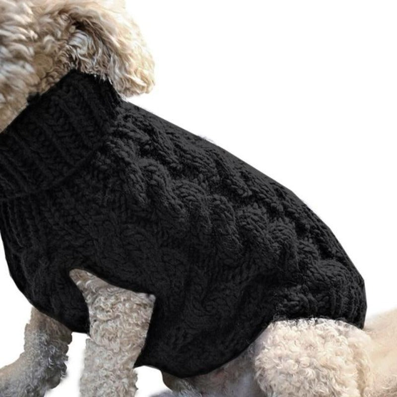 Cable Knit Turtleneck Dog Sweater