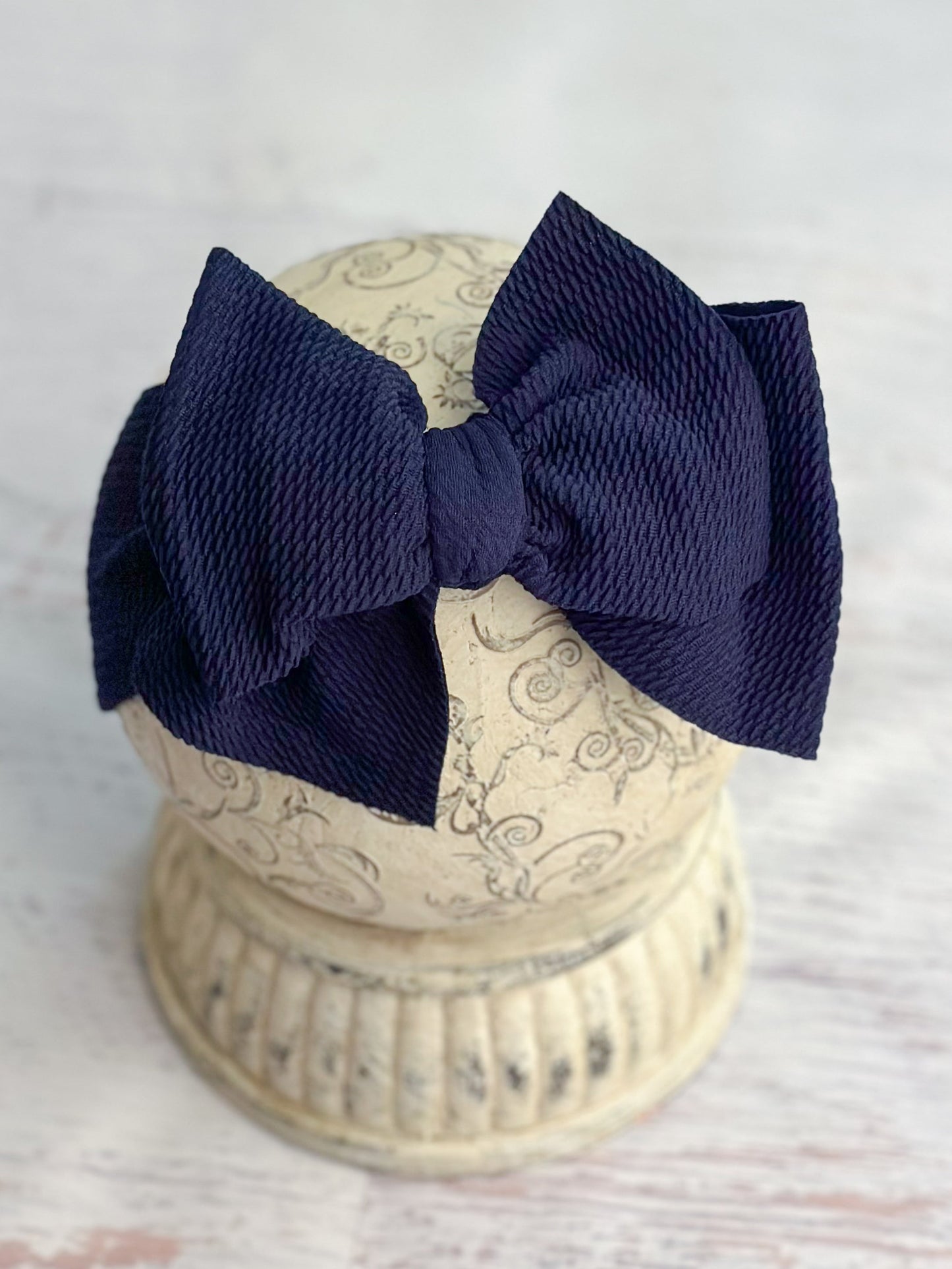 Double Bow Headbands - Solid Colors (White & Hot pink)