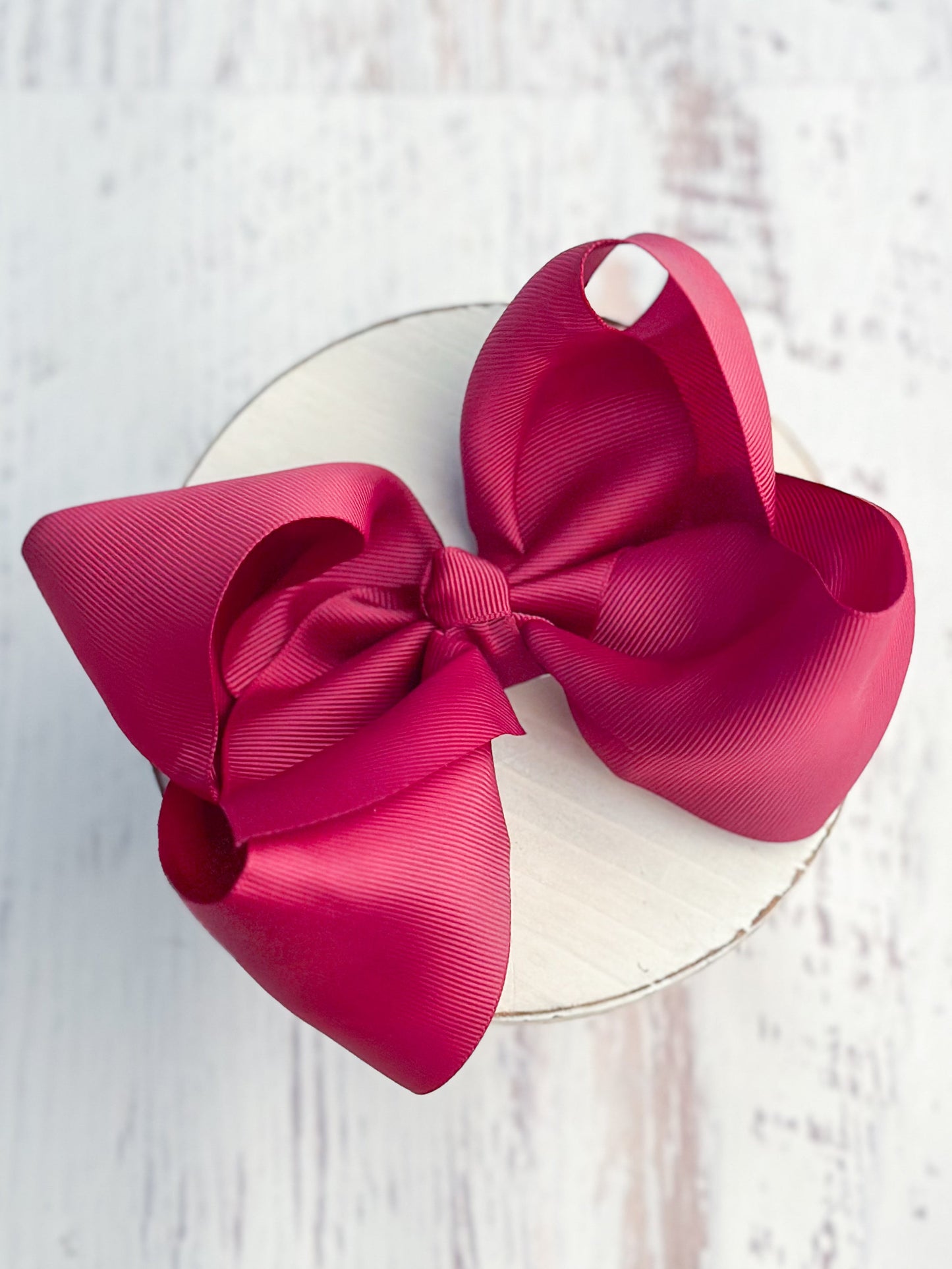 Texas Size Grosgrain Hair Bow - Alligator Clip - 6.5" - 36 colors