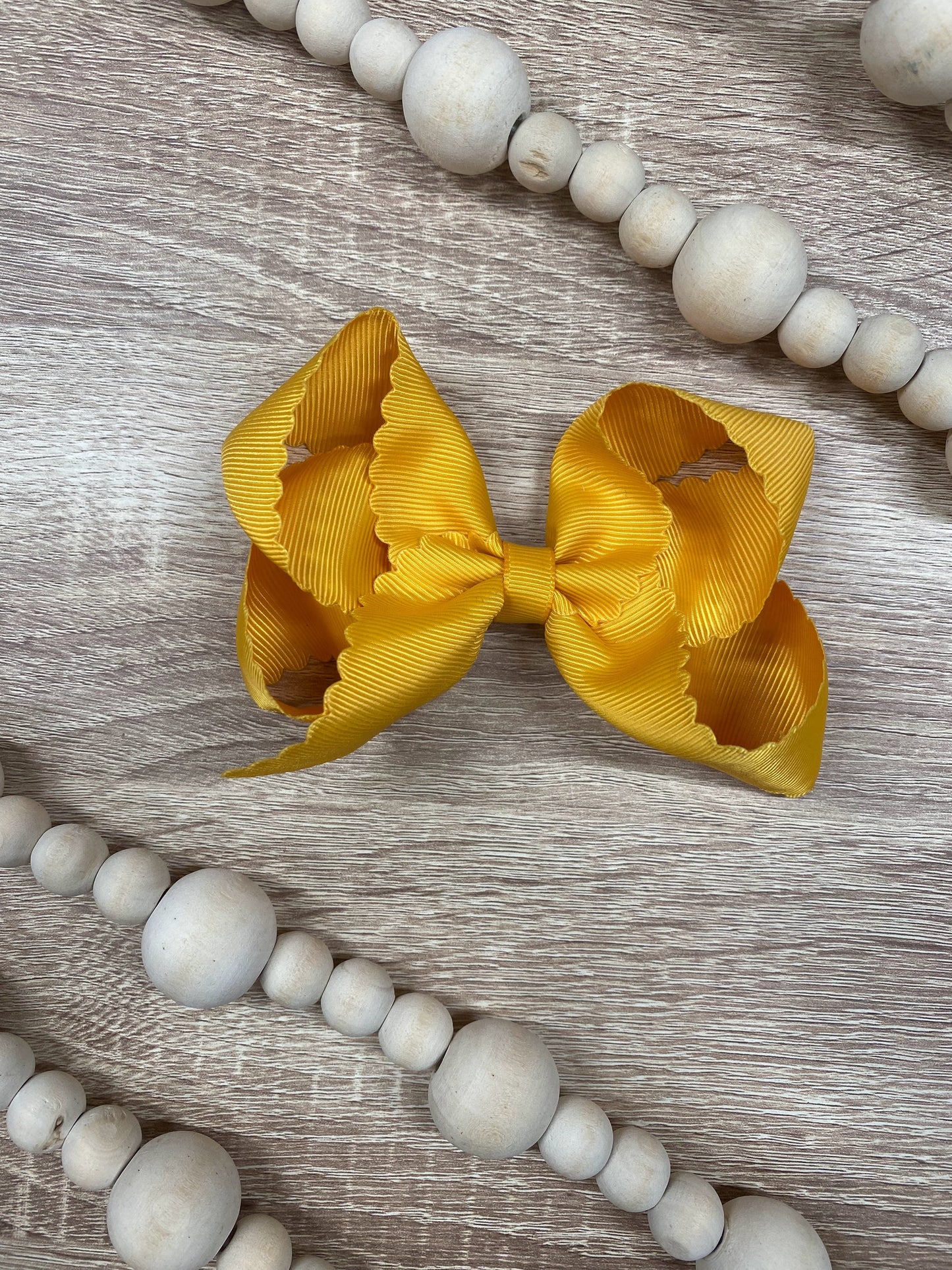Classic Scalloped Bows - Alligator Clip - 4.5"