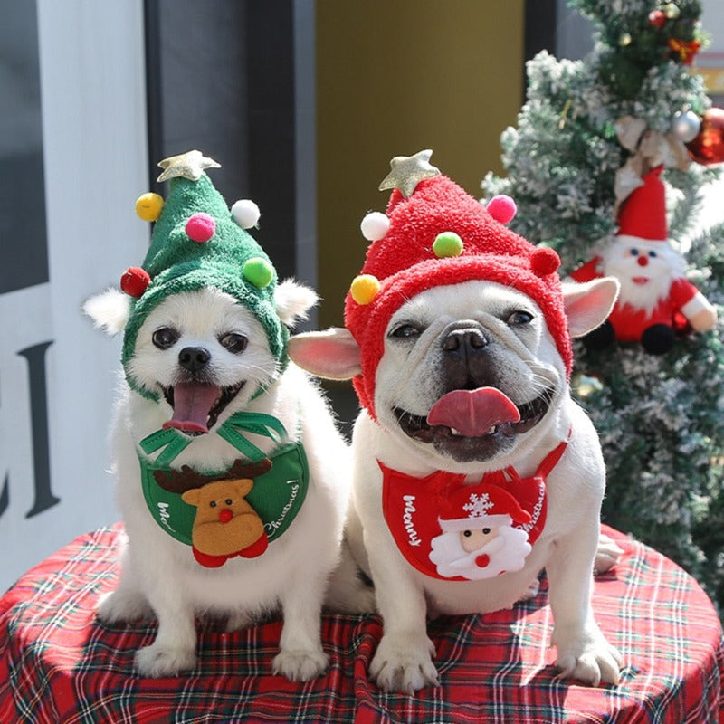 Christmas Dog Hats and Bibs