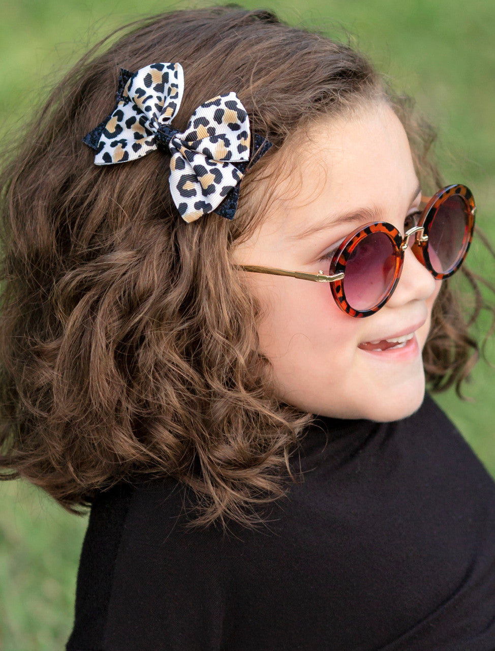 Animal Print & Glittery Bow