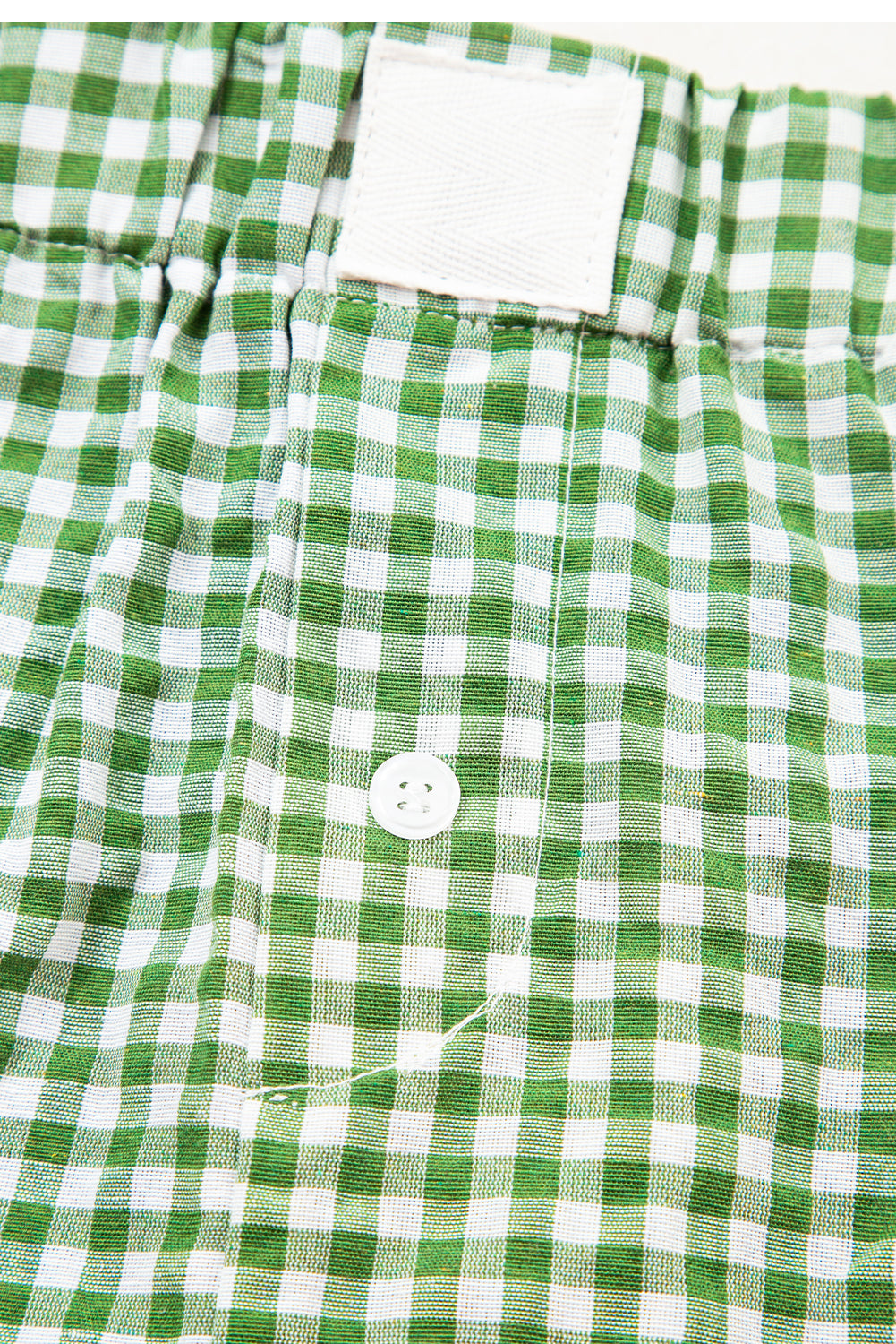 Blue Gingham Printed High Waist Shorts