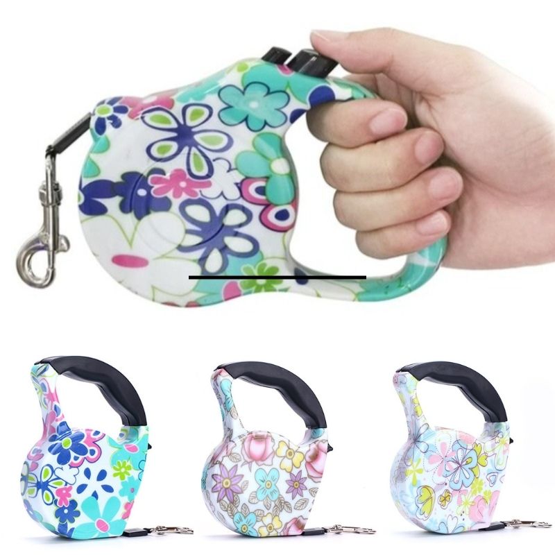 Flower Frenzy Retractable Dog Leash