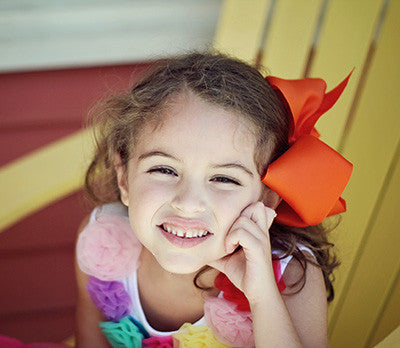 Texas Size Big Hair Bows - French Clip - 6.5" - 36 colors