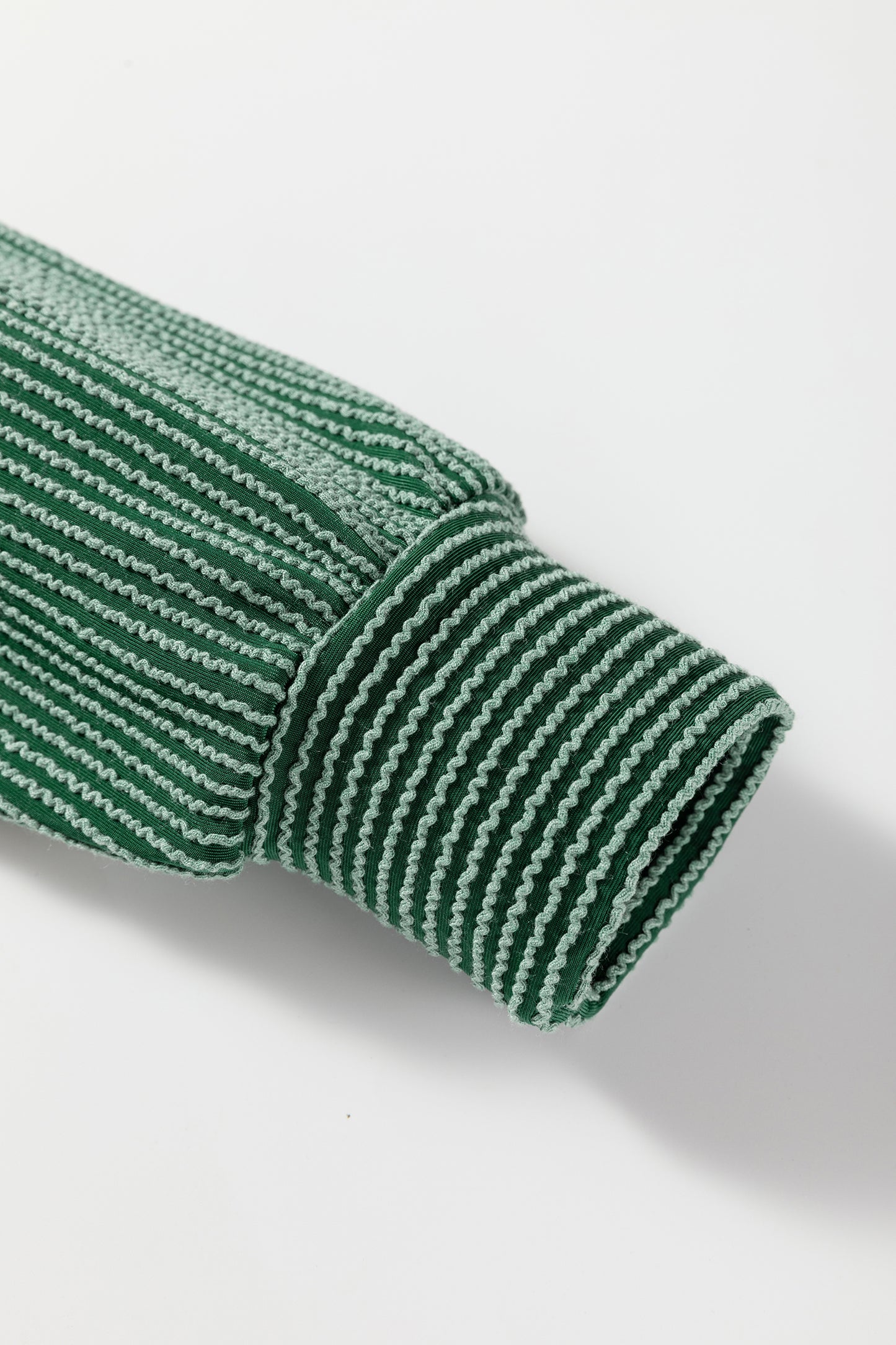 Black Twisted Rib Outlined Merry Letter Graphic Loose Long Sleeve Top