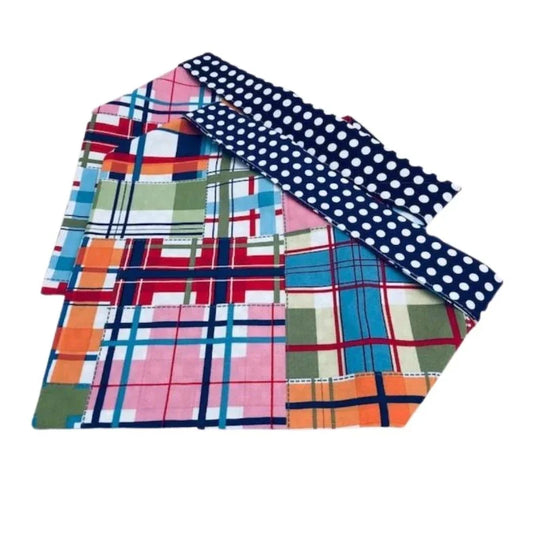 Madras Bandana Dog Collar