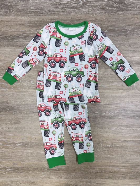 Monster Jam Trucks Christmas Pajamas