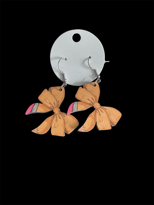 Pencil Bow Earrings