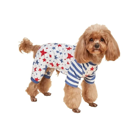 Patriotic Stars & Stripes Dog PJs