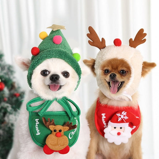 Christmas Dog Hats and Bibs