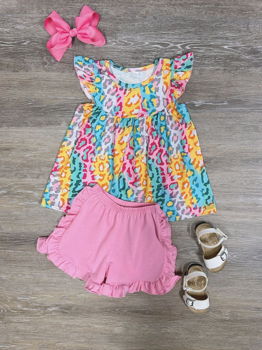 Wild and Bright girls ruffle shorts outfitt