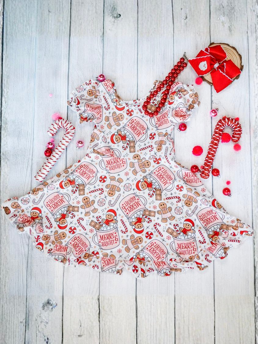 Hot Cocoa & Gingerbread Dreams Twirl Dress