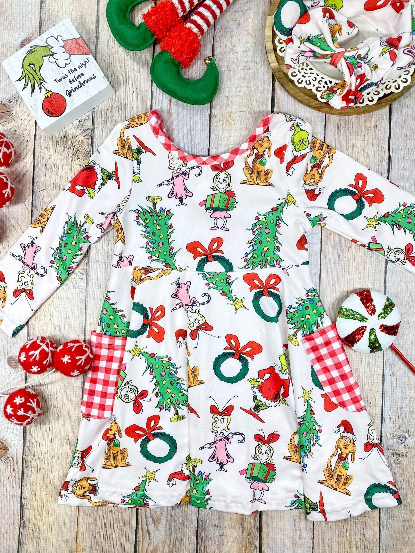 It's Grinchmas Time Twirl Dress